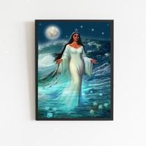 Quadro Decorativo Umbanda Iemanjá 33X24Cm - Com Vidro Preta Quadro Decorativo Umbanda Iemanjá 33X24Cm - Com Vidro Preta