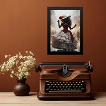 Quadro Decorativo Umbanda Maria Navalha 24x18cm - com vidro