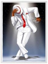 Quadro Decorativo Umbanda Zé Pilintra Moldura Branca 45X34Cm