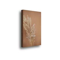 Quadro Decorativo Único Capim Pampas Fundo Terracota 40X60