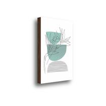 Quadro Decorativo Único Flor Formas Orgânicas One Line 40X60