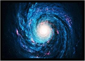 Quadro Decorativo Universo Buraco Negro Via Láctea Salas Quartos Com Moldura RC080