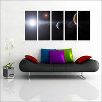 Quadro Decorativo Universo Planetas Espaço Galáxias Terra Lua Mosaico 5 Peças GG2 Quadro Decorativo Universo Planetas Espaço Galáxias Terra Lua Mosaico 5 Peças GG2