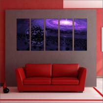 Quadro Decorativo Universo Planetas Espaço Galáxias Terra Lua Mosaico 5 Peças GG3 Quadro Decorativo Universo Planetas Espaço Galáxias Terra Lua Mosaico 5 Peças GG3
