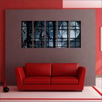 Quadro Decorativo Universo Planetas Espaço Galáxias Terra Lua Mosaico 5 Peças GG6 Quadro Decorativo Universo Planetas Espaço Galáxias Terra Lua Mosaico 5 Peças GG6