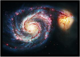 Quadro Decorativo Universo Planetas Galáxias Via Láctea Salas Quartos Com Moldura RC010 Quadro Decorativo Universo Planetas Galáxias Via Láctea Salas Quartos Com Moldura RC010