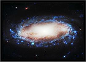Quadro Decorativo Universo Planetas Galáxias Via Láctea Salas Quartos Com Moldura RC078