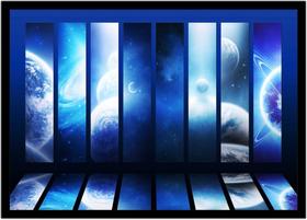 Quadro Decorativo Universo Planetas Galáxias Via Láctea Salas Quartos Com Moldura RC088 Quadro Decorativo Universo Planetas Galáxias Via Láctea Salas Quartos Com Moldura RC088