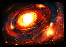 Quadro Decorativo Universo Planetas Galáxias Via Láctea Salas Quartos Com Moldura RC094 Quadro Decorativo Universo Planetas Galáxias Via Láctea Salas Quartos Com Moldura RC094