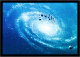 Quadro Decorativo Universo Planetas Galáxias Via Láctea Salas Quartos Escritórios Com Moldura RC006 Quadro Decorativo Universo Planetas Galáxias Via Láctea Salas Quartos Escritórios Com Moldura RC006