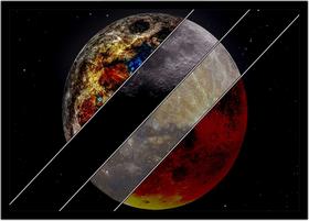 Quadro Decorativo Universo Planetas Paisagem Lua Salas Lojas Escritórios Quartos Com Moldura RC021 Quadro Decorativo Universo Planetas Paisagem Lua Salas Lojas Escritórios Quartos Com Moldura RC021