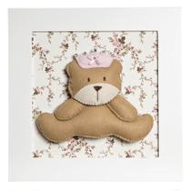 Quadro Decorativo Ursa Princesa Quarto Bebê Infantil Menina