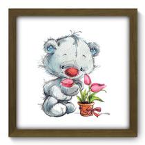 Quadro Decorativo - Ursinho - 33cm x 33cm - 048qdbm Quadro Decorativo - Ursinho - 33cm x 33cm - 048qdbm