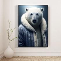 Quadro Decorativo Urso Polar Majestade Ártica