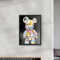 Quadro Decorativo Urso Ted Graffiti Arte Moderna Decoração - Idealizze Decor