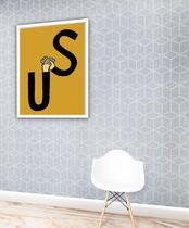 Quadro Decorativo US União Mãos - 70x50cm