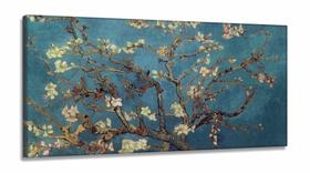 Quadro Decorativo Van Gogh Cerejeira em Tecido Canvas 130x60 Quadro Decorativo Van Gogh Cerejeira em Tecido Canvas 130x60