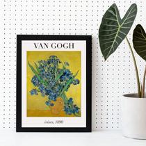 Quadro Decorativo Van Gogh Irises 24x18cm - com vidro Quadro Decorativo Van Gogh Irises 24x18cm - com vidro