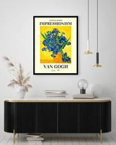 Quadro Decorativo Van Gogh Lilises Amarelo - 70X50Cm