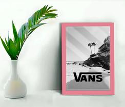 Quadro Decorativo Vans Praia Sala Escritório +Vidro 33x25 A4 Quadro Decorativo Vans Praia Sala Escritório +Vidro 33x25 A4
