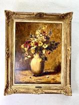 Quadro Decorativo Vaso com Flores de Edgar Oehlmeyr Quadro Decorativo Vaso com Flores de Edgar Oehlmeyr