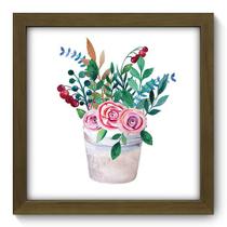 Quadro Decorativo - Vaso de Flores - 22cm x 22cm - 091qdfm