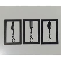 Quadro Decorativo Vazado Café 3mm Preto - Inova Artesanato