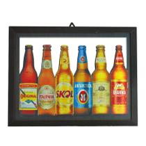 Quadro Decorativo Vazado Cervejas Área Laser 25x33 Mdf Madeira