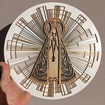 Quadro Decorativo Vazado Religioso em 3D Nossa Senhora Escultura de Parede MDF 4 camadas Alto Relevo Preto e Dourado Quadro Decorativo Vazado Religioso em 3D Nossa Senhora Escultura de Parede MDF 4 camadas Alto Relevo Preto e Dourado