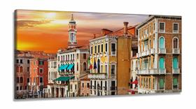 Quadro Decorativo Veneza Antiga Vertical em Tecido Canvas 130x60