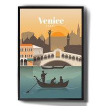 Quadro Decorativo Veneza Italia Cidades Famosas Arte