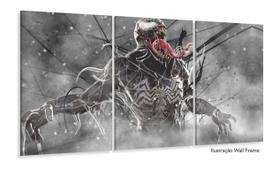 Quadro Decorativo Venom 3 peças 120x60 cm em tecido Quadro Decorativo Venom 3 peças 120x60 cm em tecido