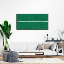 Quadro Decorativo Verde, Linha Minimalista Moldura Filete, Preta