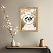 Quadro Decorativo Viajar O Mundo 24X18Cm - Com Vidro