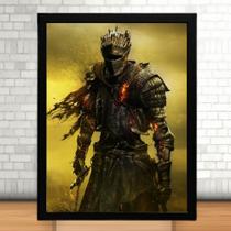 quadro decorativo vidro dark souls II tamanho a4