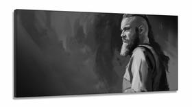 Quadro Decorativo Vikings Ragnar Artístico - em Tecido Canvas 130x60 Quadro Decorativo Vikings Ragnar Artístico - em Tecido Canvas 130x60