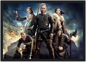 Quadro Decorativo Vikings Séries Filmes Cinema Decorações Com Moldura G01