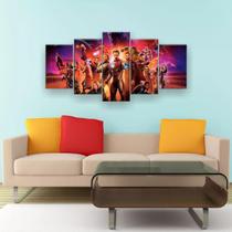 Quadro Decorativo Vingadores Guerra Infinita Hd 129x61