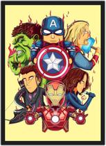 Quadro Decorativo Vingadores Super Heróis Geek Decorações Com Moldura G07