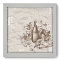 Quadro Decorativo - Vinho - 22cm x 22cm - 031qdcb