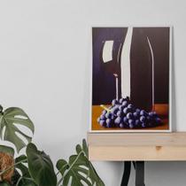 Quadro Decorativo Vinho 30x42cm