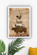 Quadro Decorativo Vintage Animais Fenda - 70X50Cm Quadro Decorativo Vintage Animais Fenda - 70X50Cm