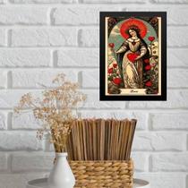 Quadro Decorativo Vintage Carta Tarot Amor 24X18Cm