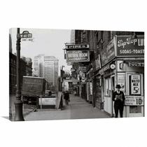 Quadro Decorativo Vintage Cidade Retrô - Tela em Tecido Quadro Decorativo Vintage Cidade Retrô - Tela em Tecido