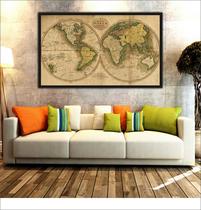 Quadro Decorativo Vintage Mapa Mundo Antigo Salas Quartos