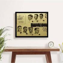 Quadro Decorativo Vintage Official Hair Men'S Style 34x23cm