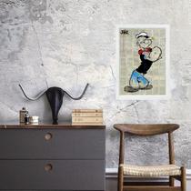 Quadro Decorativo Vintage Popeye 33x24cm Quadro Decorativo Vintage Popeye 33x24cm