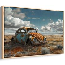 Quadro decorativo Vintage - Relíquias do Passado em Campos Desolados - Art Canvas