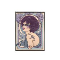 Quadro Decorativo Vintage Signo Escorpião34x23Cm