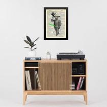 Quadro Decorativo Vintage Yoda 33x24cm - com vidro